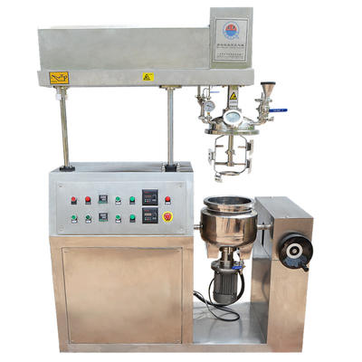 1-50L Vacuum Emulsifier With Hydraulic Lifting System For Sauce Material
